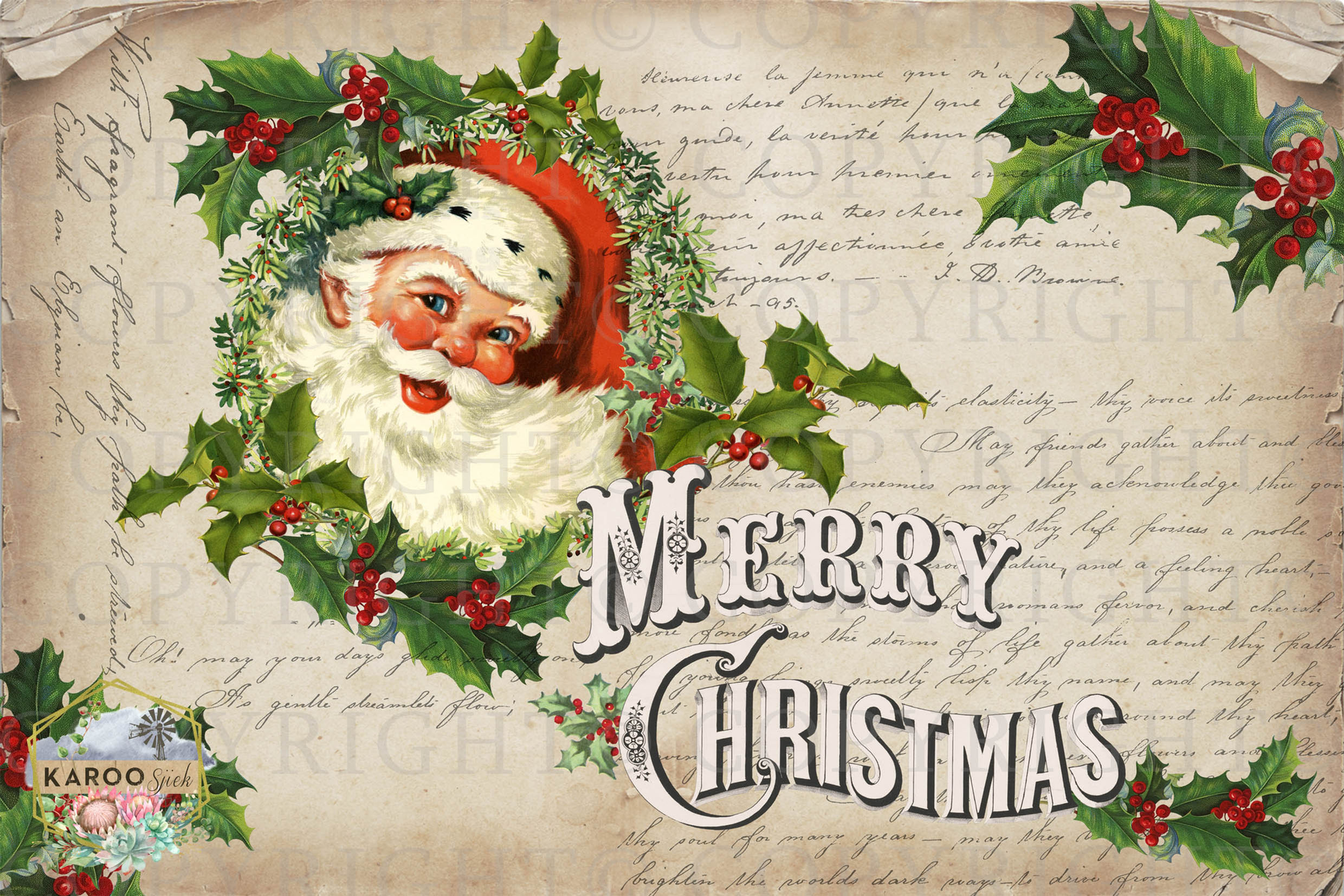 KSFPC007 Christmas A4 Decoupage Paper