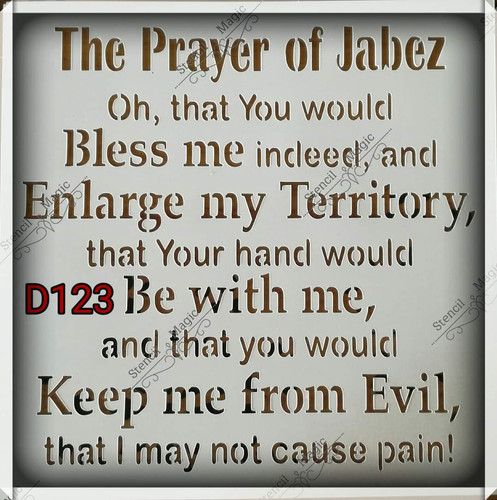 D123 The Prayer of Jabez Stencil | Jtique