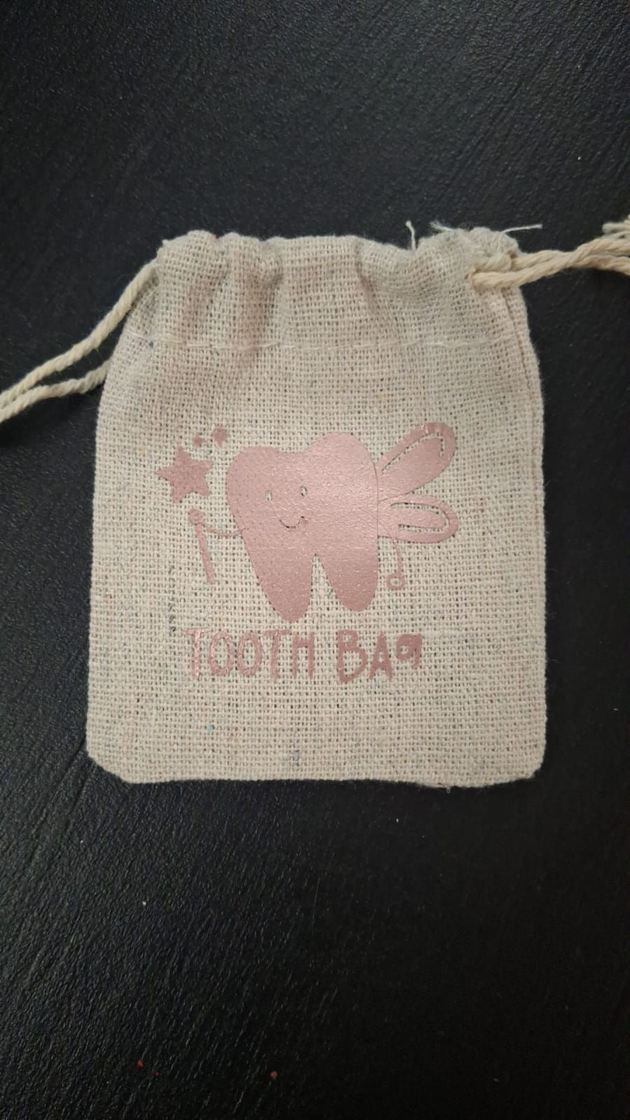 Thumbnail: Decorated Woven Linen Drawstring Bag