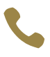 Gold telephone handset icon
