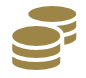 Two stacks of gold coins icon