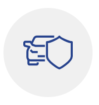 Icon of a car silhouette protected by a shield