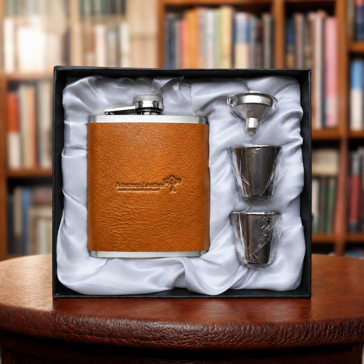 Hip Flask - Leather Wrapped