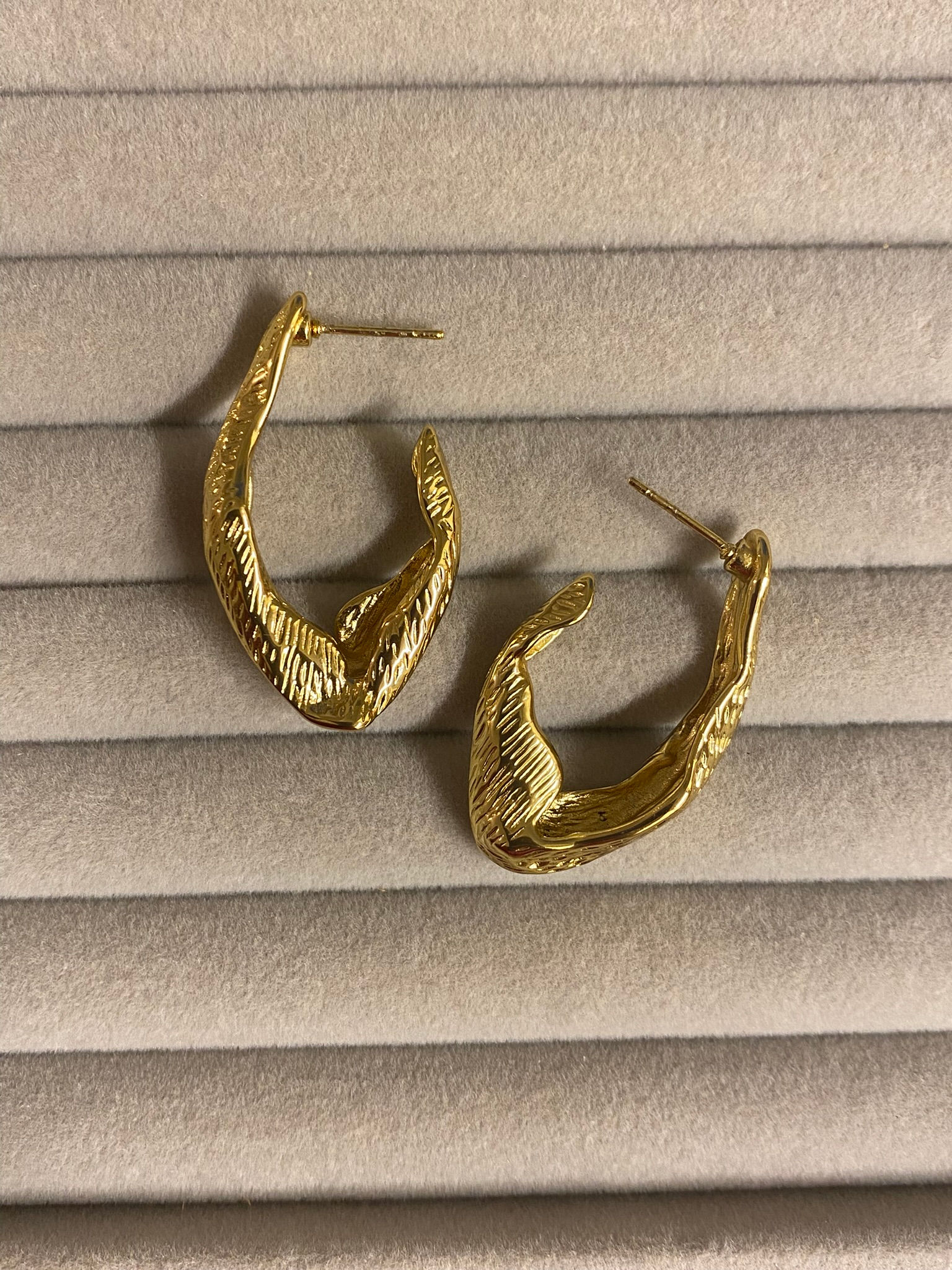 Textured Loop Statement Studs