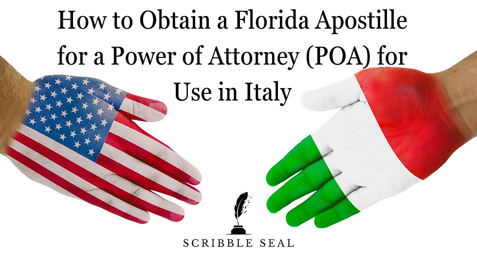 Florida Apostille for Italy
