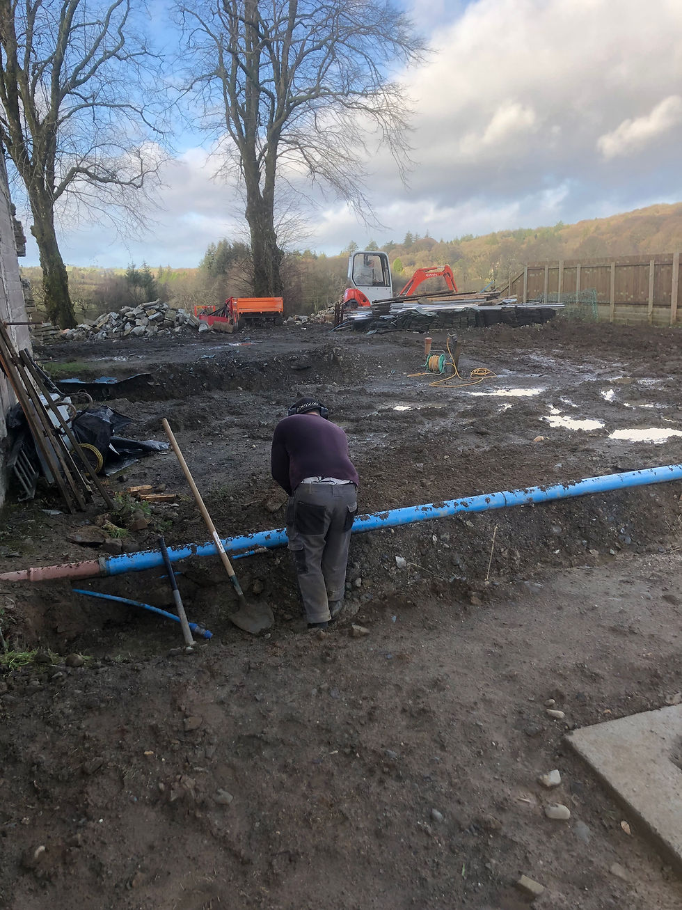 preparing for concrete foundations