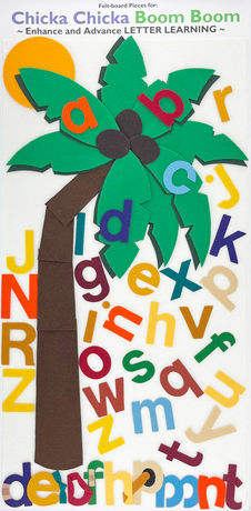 Articulating Tree with lower case letters, injured letters, 4 upper case letters and a sun/moon.