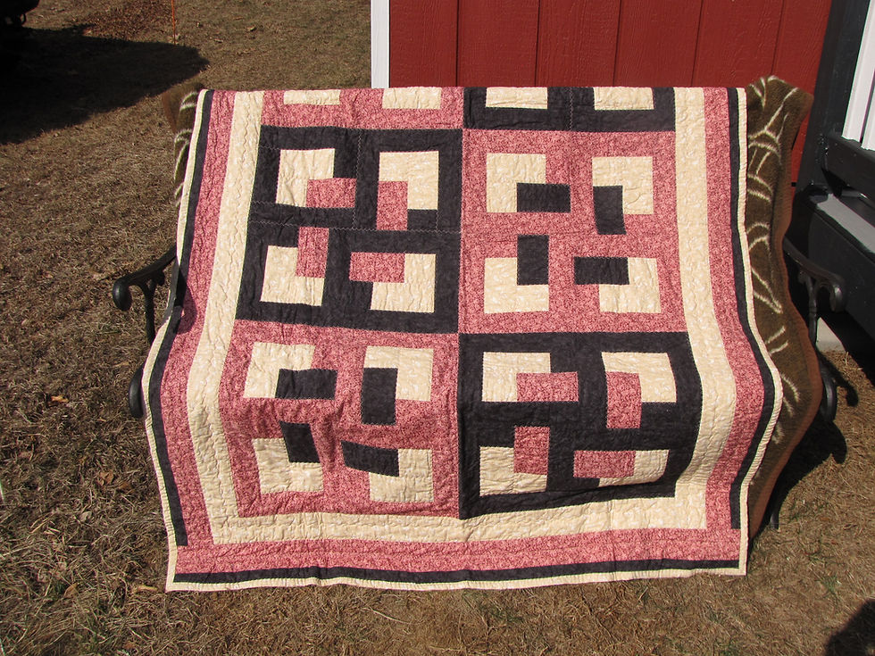 Pink and Black Quilt - Entwined