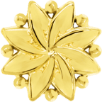 Junipurr Jewelry Southern Belle Threadless Decorative End Floral Gold