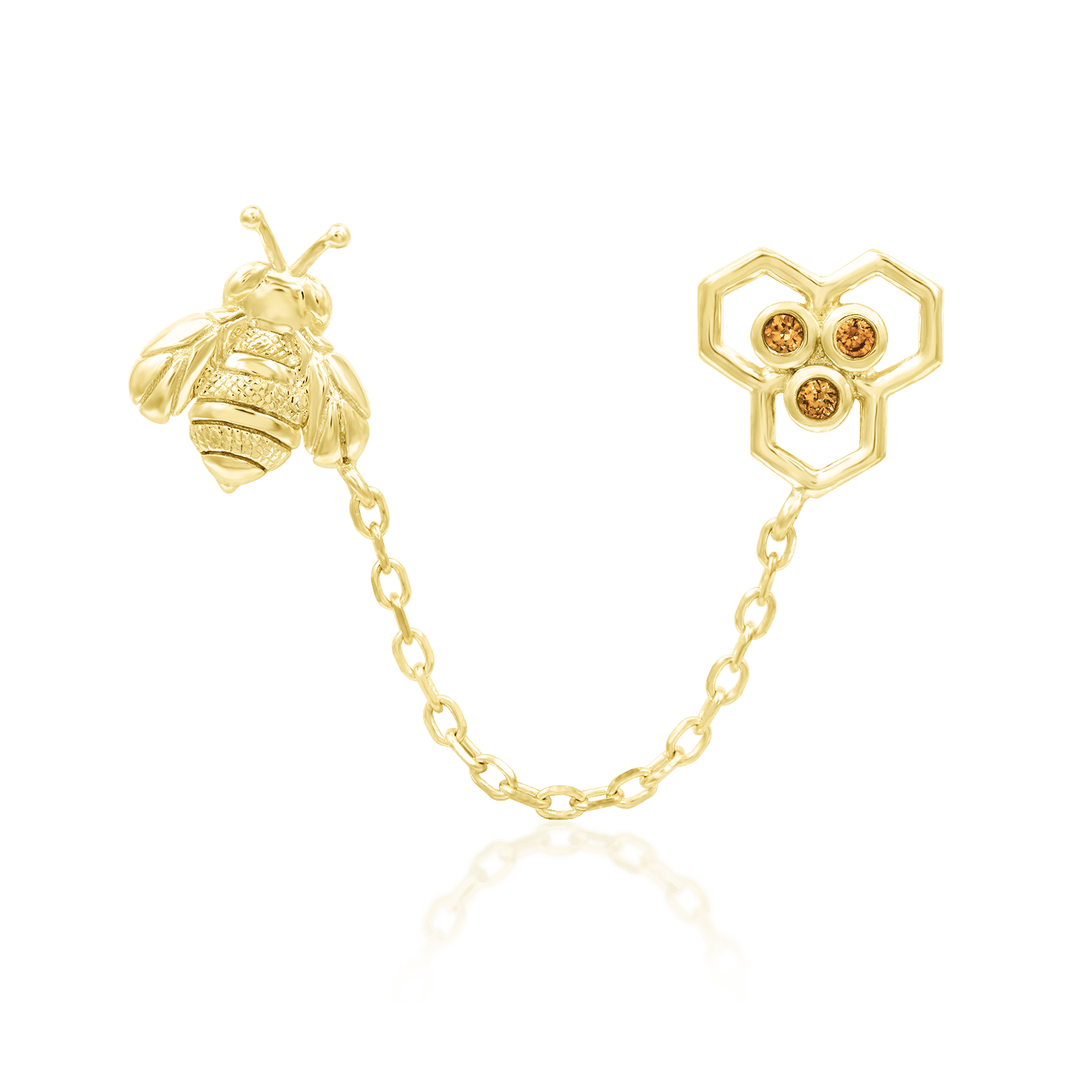 Junipurr Oh Honey Threadless Decorative End Bee Chain Set