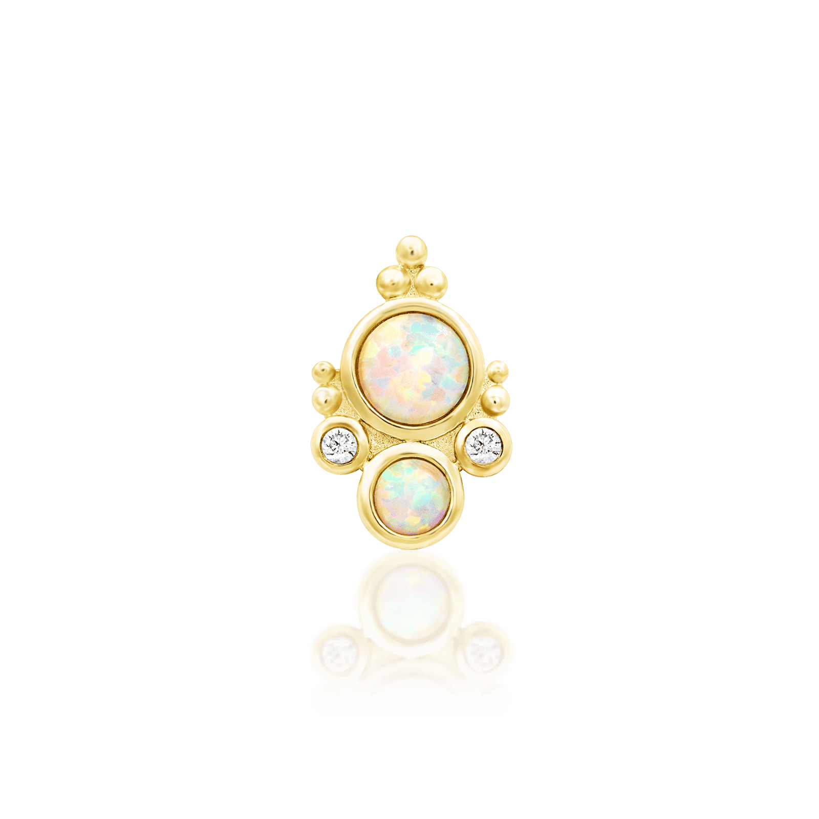 Junipurr Nevada 14k Gold Threadless Decorative End Gemstone
