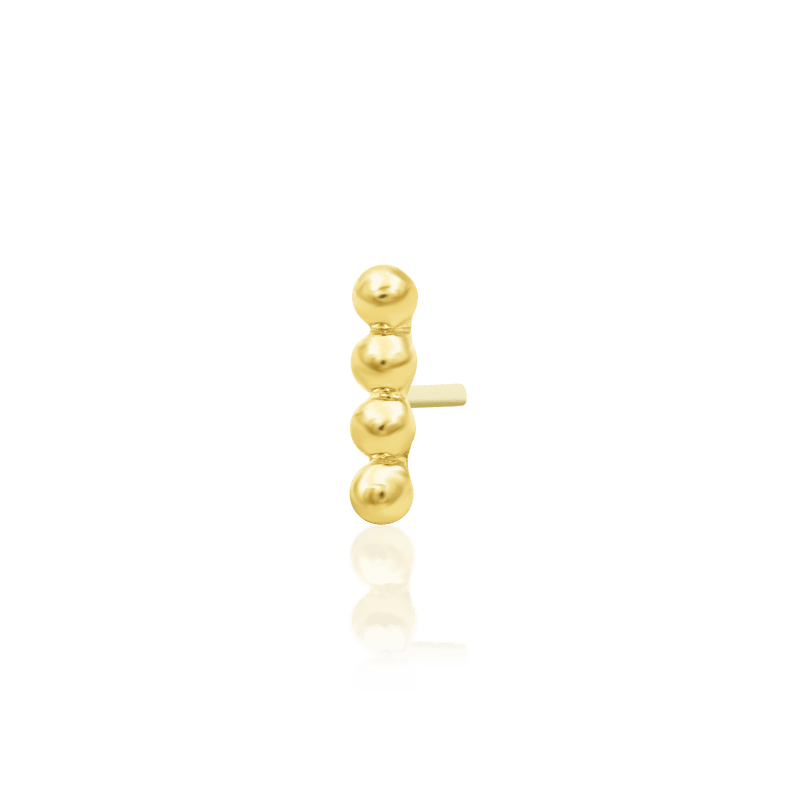 Junipurr Beads-of-4 Threadless Decorative End 14k Gold