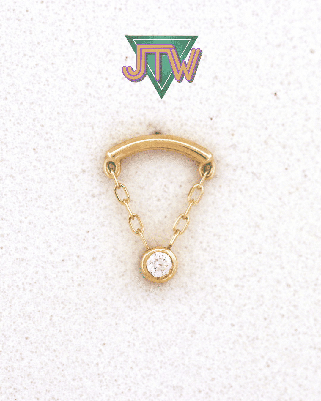 Hidden Helix V2 14k Yellow Gold Chandelier Piercing