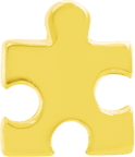 Junipurr Puzzle Piece Decorative Threadless Piercing End Solid 14k Gold