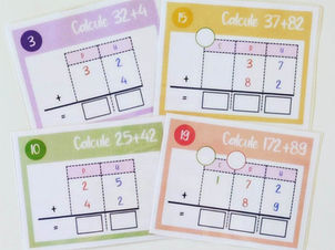 Cartes des additions posées