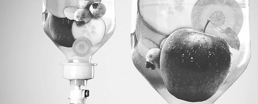 iv drip black and white image
