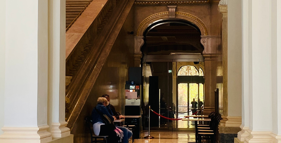 A charming self-service coffee corner