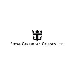 Royal Caribbean Cruises Ltd. logo with crown and anchor on white backdrop.