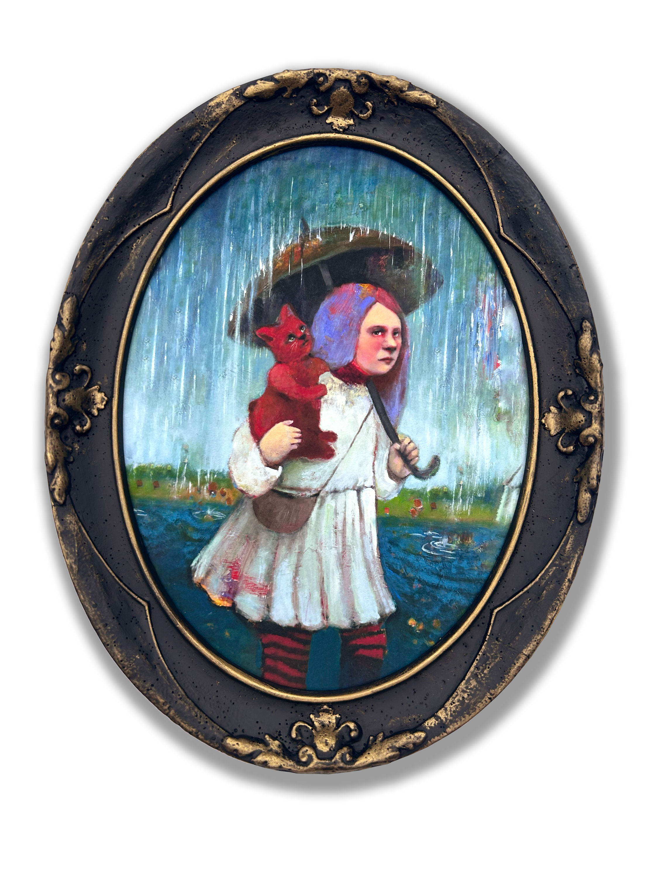 "Solutions for a Torrential Downpour" Small Framed Art Print 11x9x1