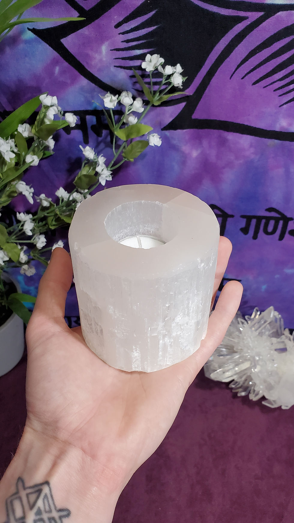 Thumbnail: Selenite T-Light Candle Burner