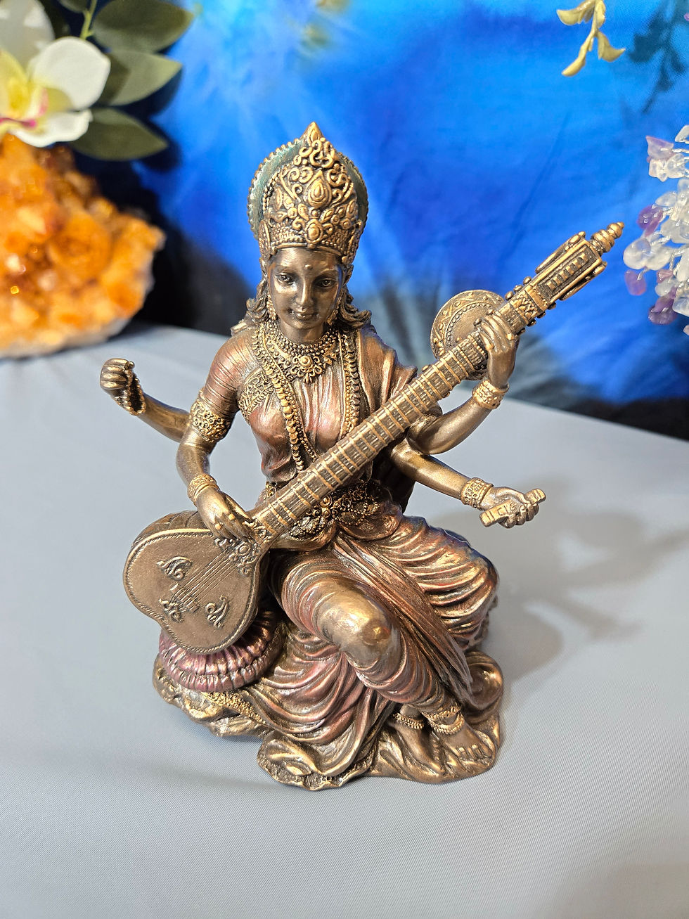 Thumbnail: Saraswati Resin Statue