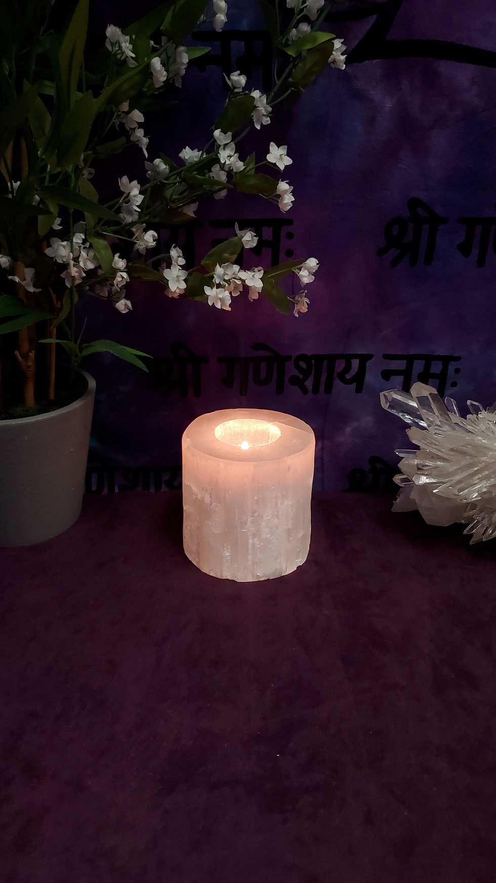 Thumbnail: Selenite T-Light Candle Burner
