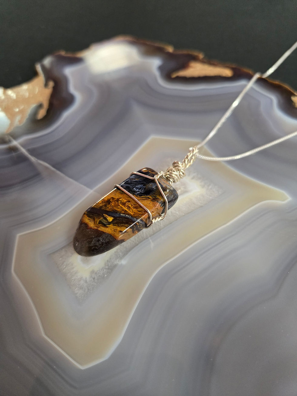Thumbnail: Pietersite Reiki Imbued Pendant