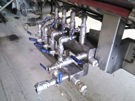 Stick built manifold for in transit heat and steam