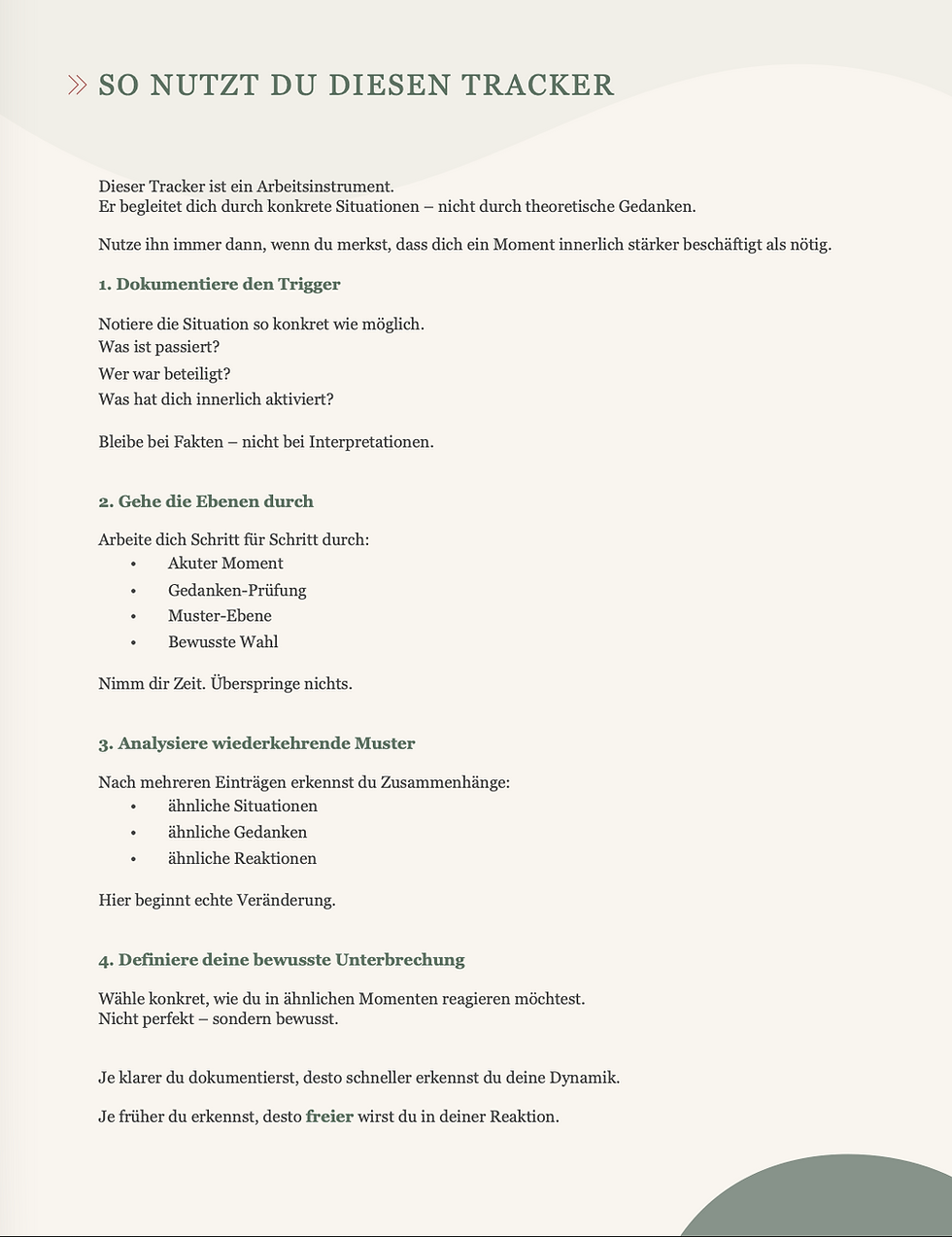 Miniaturbild: Trigger-Tracker – Muster erkennen & Klarheit gewinnen