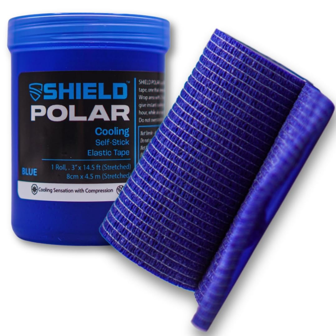 POLAR Ice | Quick Chill Compression Wrap for Athletes, No Freeze Needed, Blue