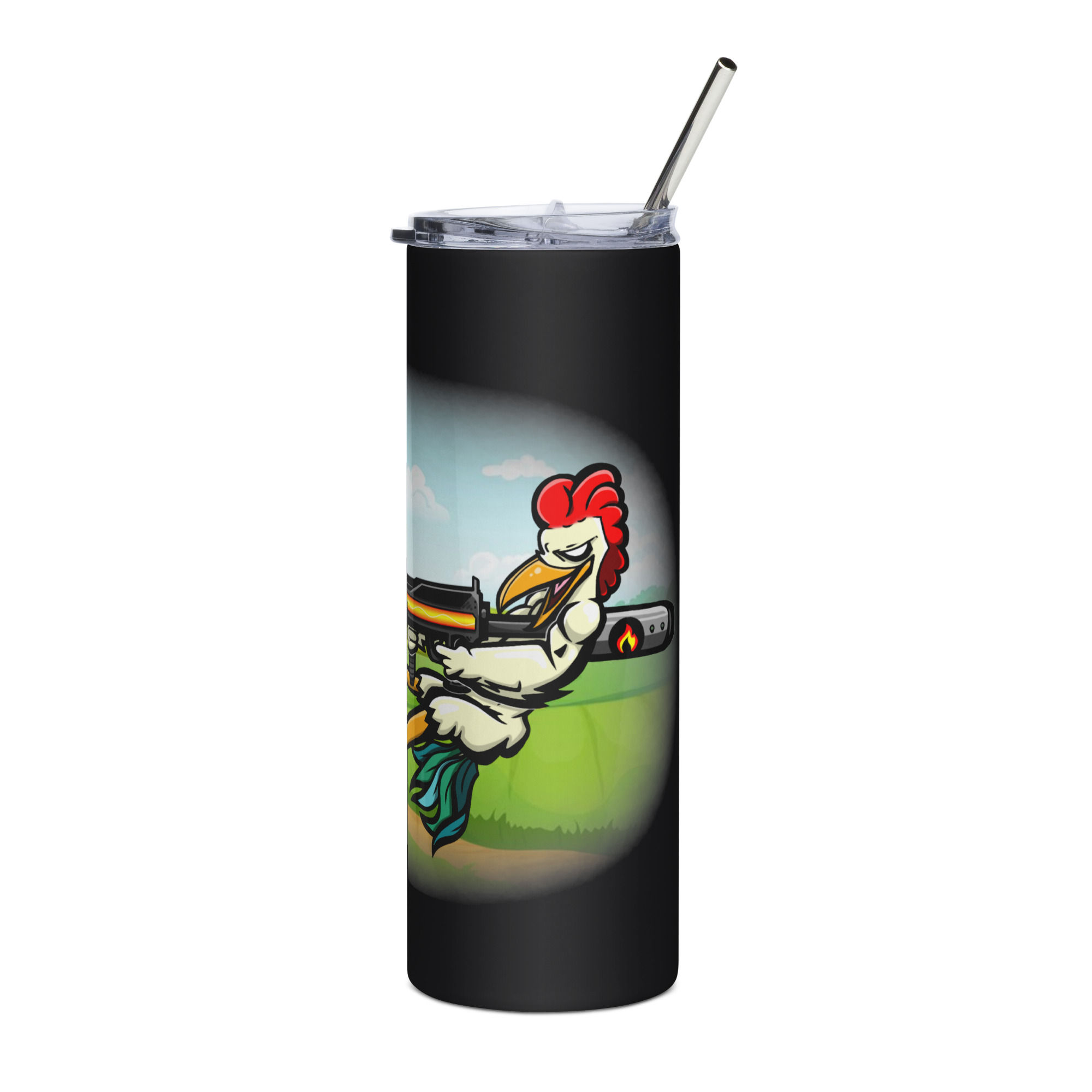 Fllamethrower Chicken | Stainless steel tumbler
