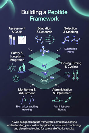 Structured peptide framework aligning signaling pathways for system optimization