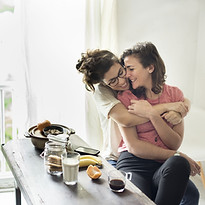 Female Couple at Home