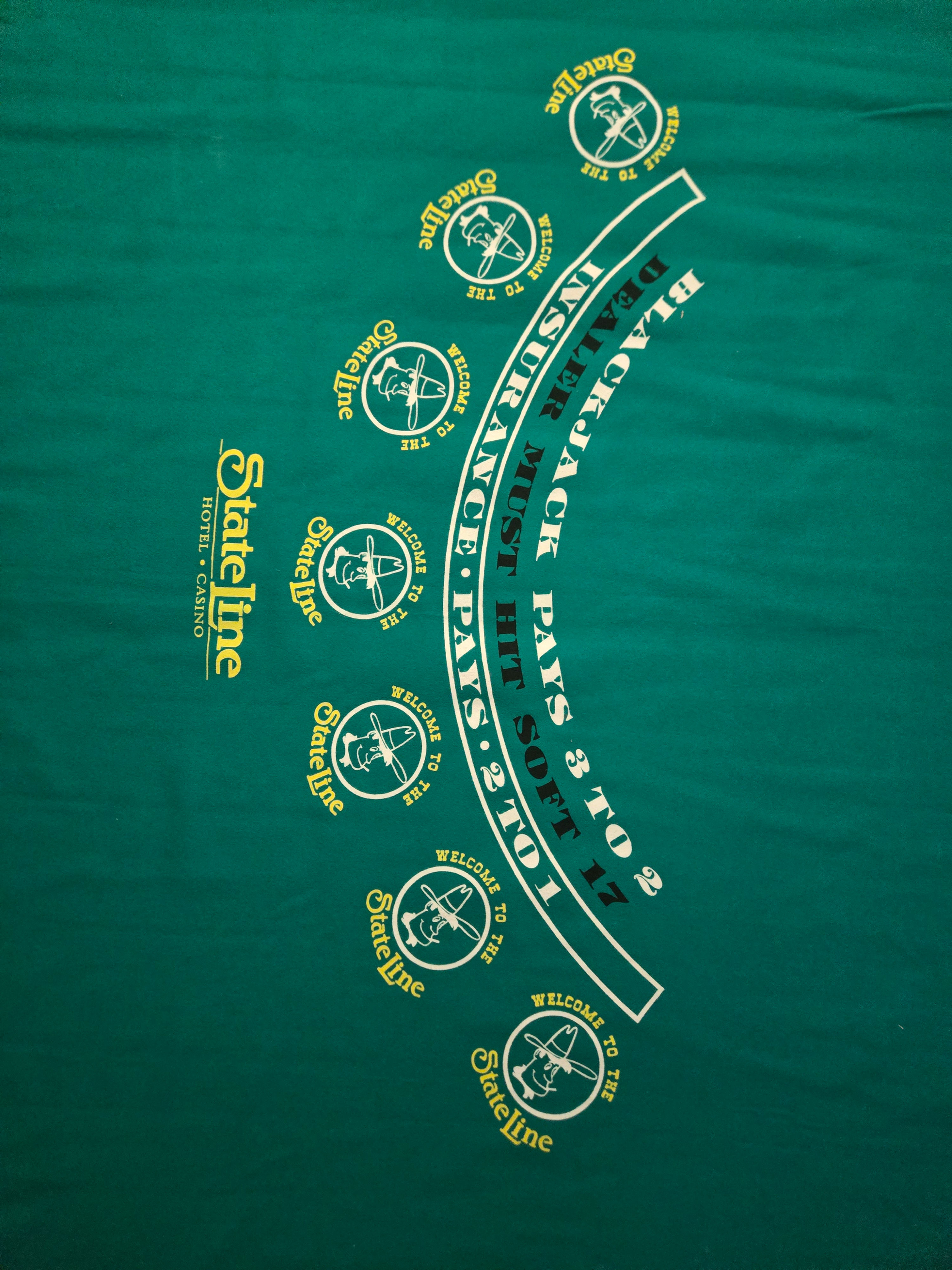 State line Casino Blackjack Layout