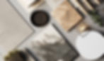 Image of beautiful arrangement of the finish tiles and swatches with decorative images.