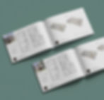 Image of 2 open brochures with 2d and 3d floor plans.