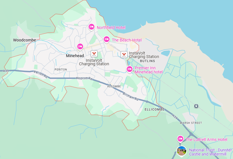 map of minehead