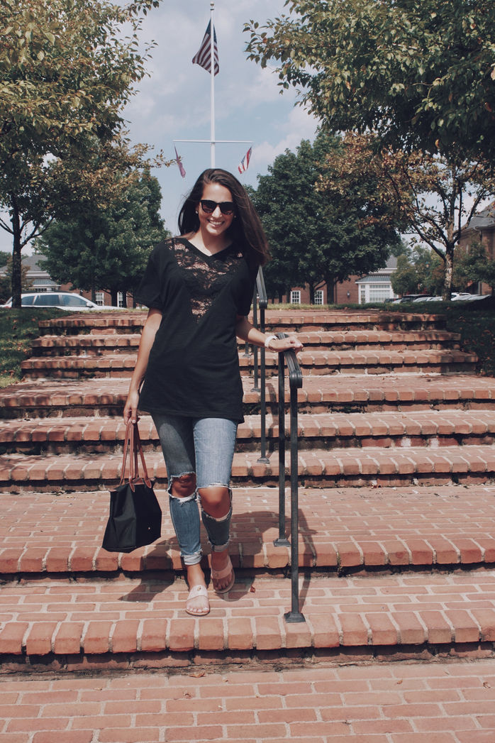 lace v-neck top