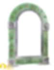 Arched talavera tile mirror, TM-44
