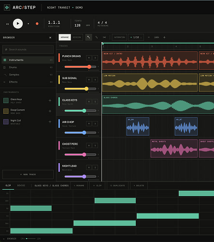 An interactive music creation site connected to Wix Headless for its blog