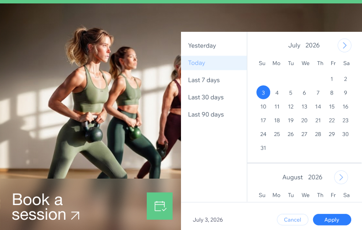 Consultation booking page with a date picker built on Wix Headless Bookings