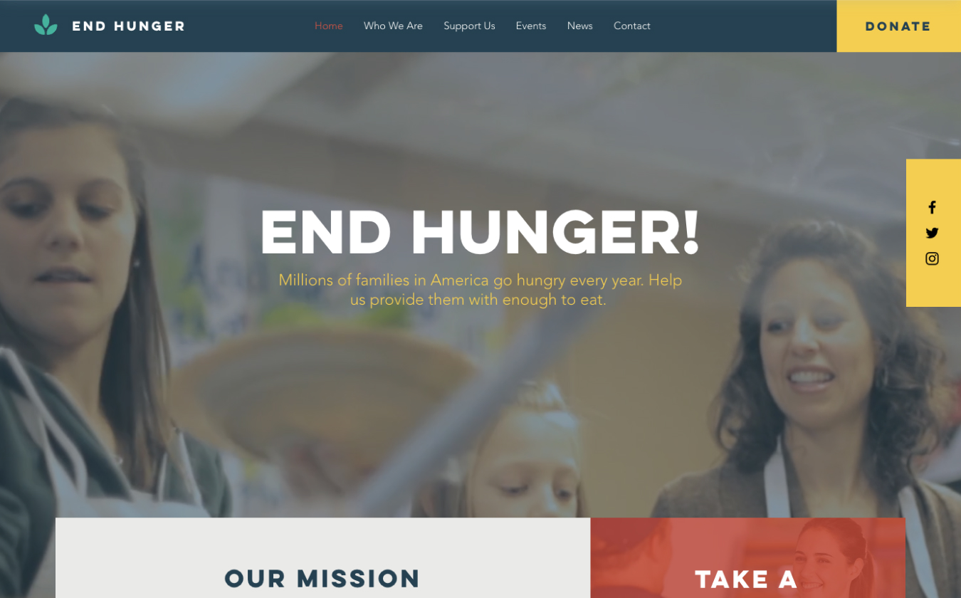 Template for a nonprofit organization.