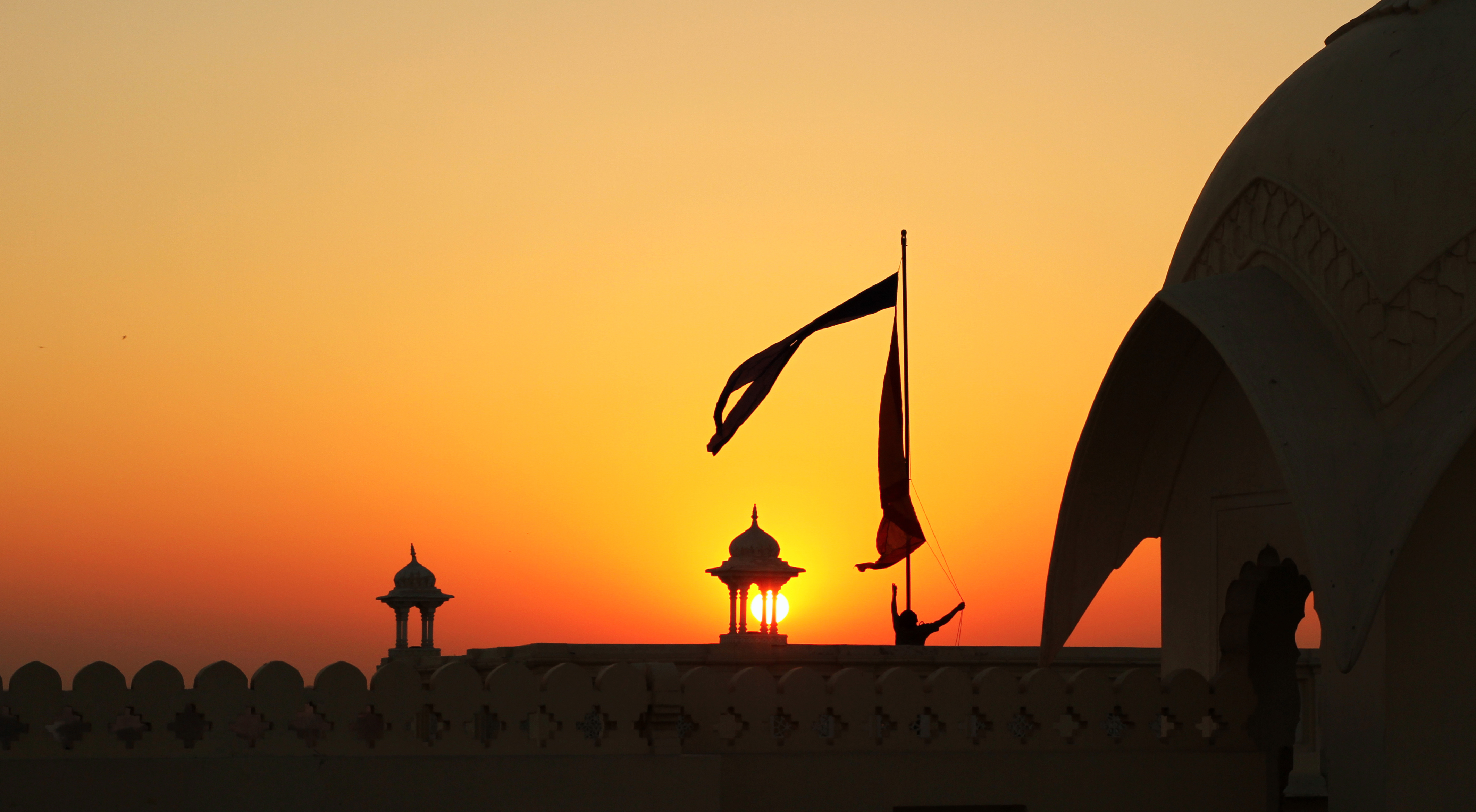 Sunrise at Alsisar Mahal