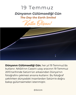 19  Temmuz Dünyanın Gülümsediği Gün