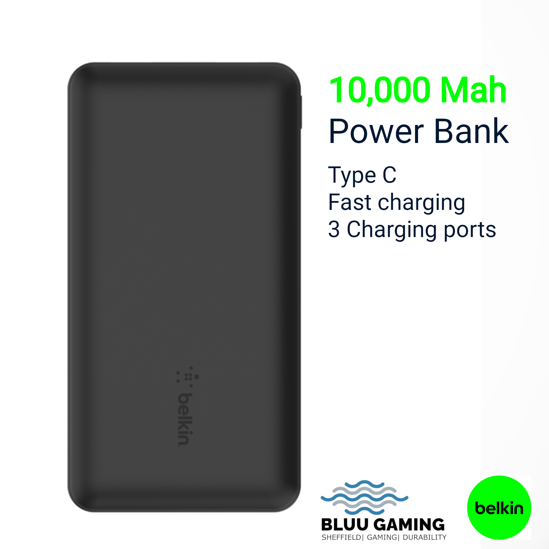 10000 mAh Belkin USB C Portable Power Bank