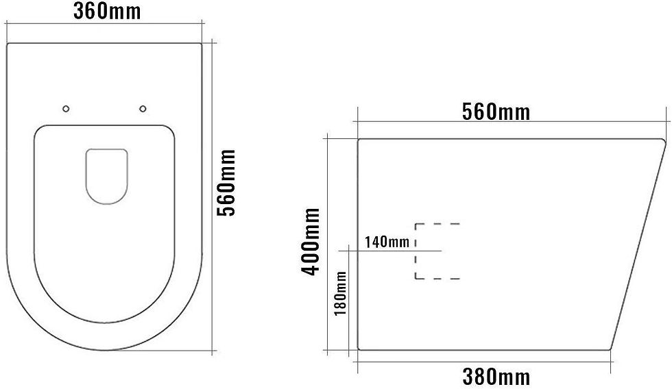 Thumbnail: Toilet WC Back to Wall Concealed Cistern Round Bowl