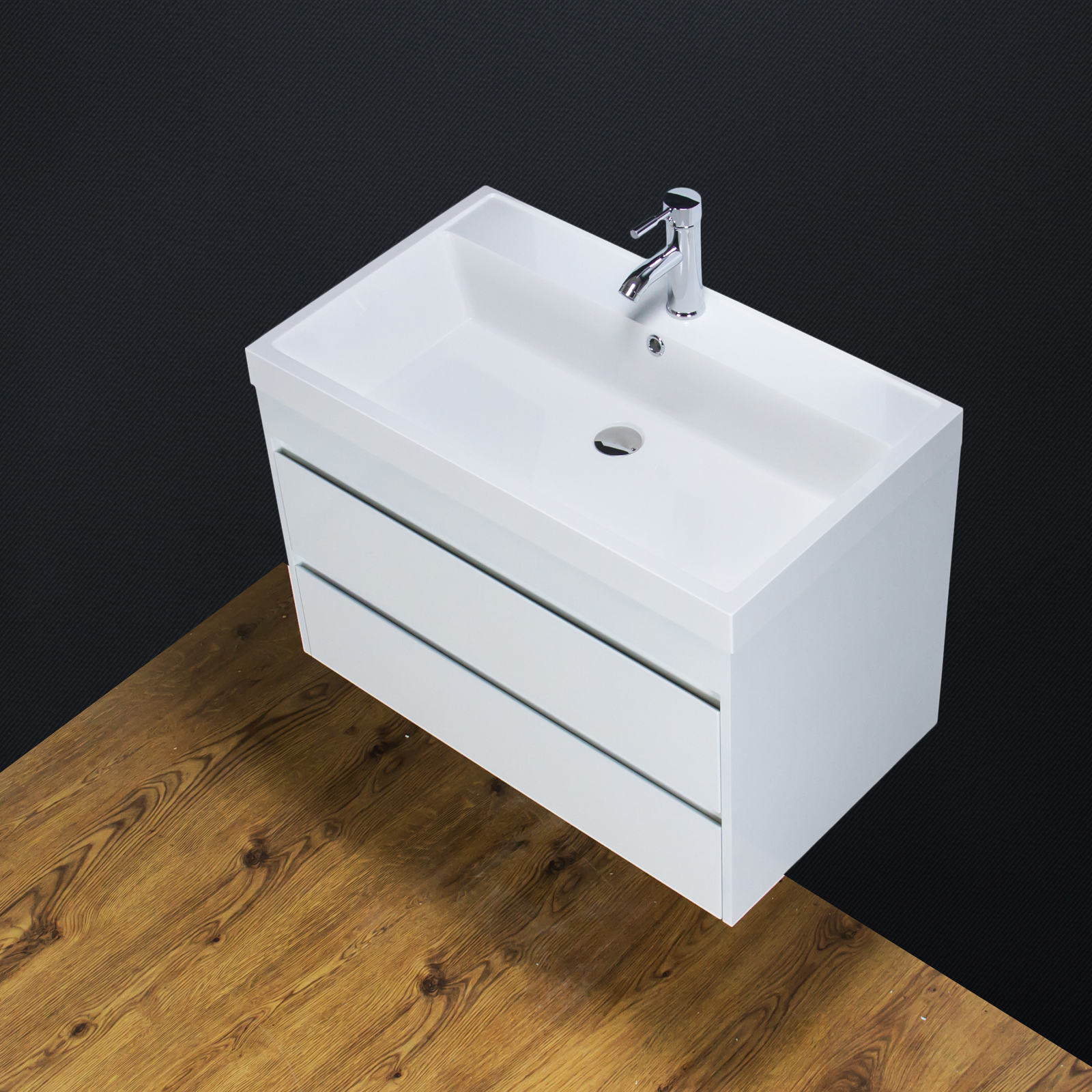 Bathroom Vanity Unit Cabinet Basin Sink Wall Hung 800MM