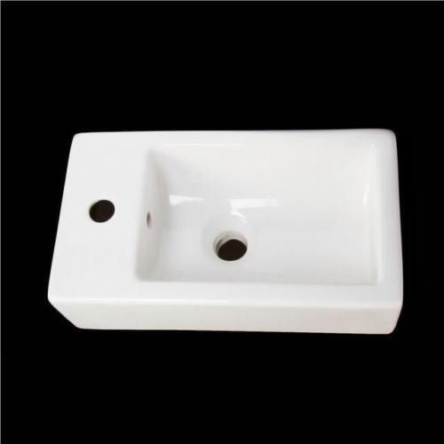 Thumbnail: Bathroom Basin Sink Wall Hung Mounted Cloakroom Corner