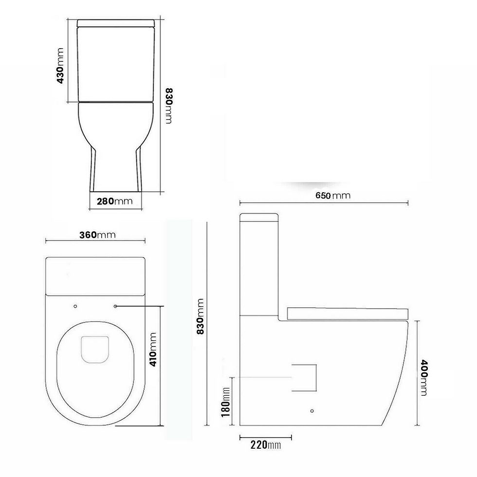 Thumbnail: Toilet WC Close Coupled Cloakroom