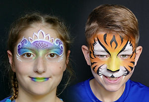 kids face painting - princess tiger